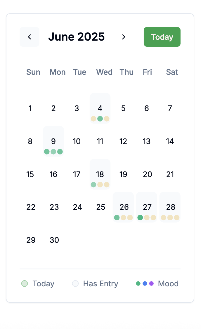 Orru app calendar view